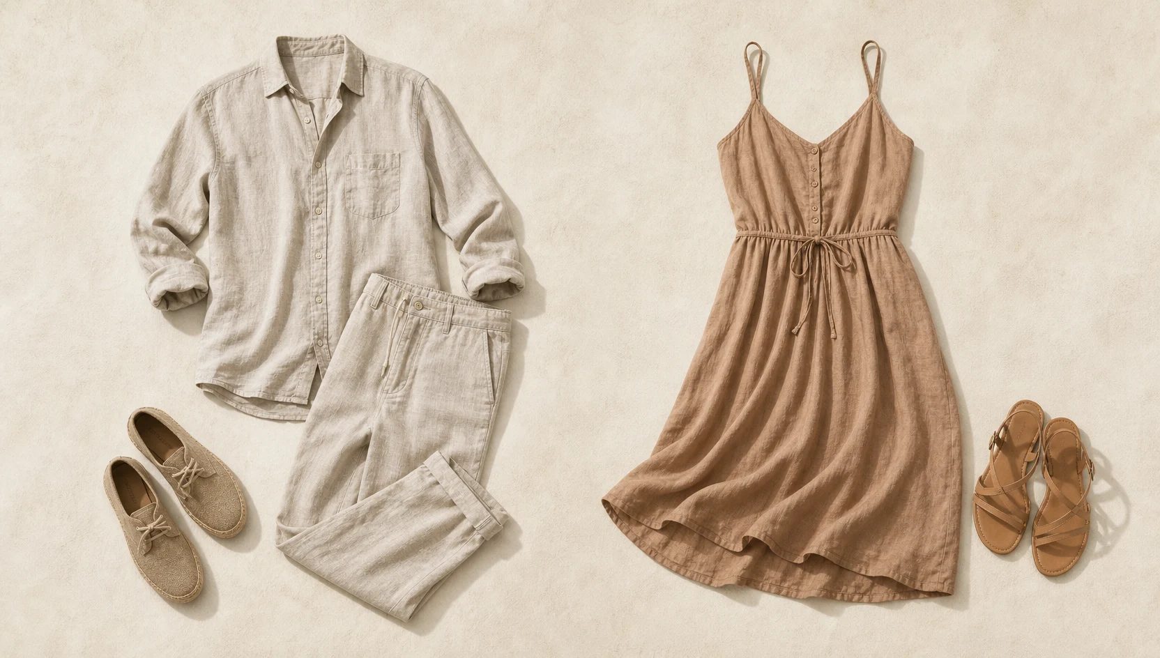 Outfit ideas for splashing through tidepools at fiery sunset engagement photos