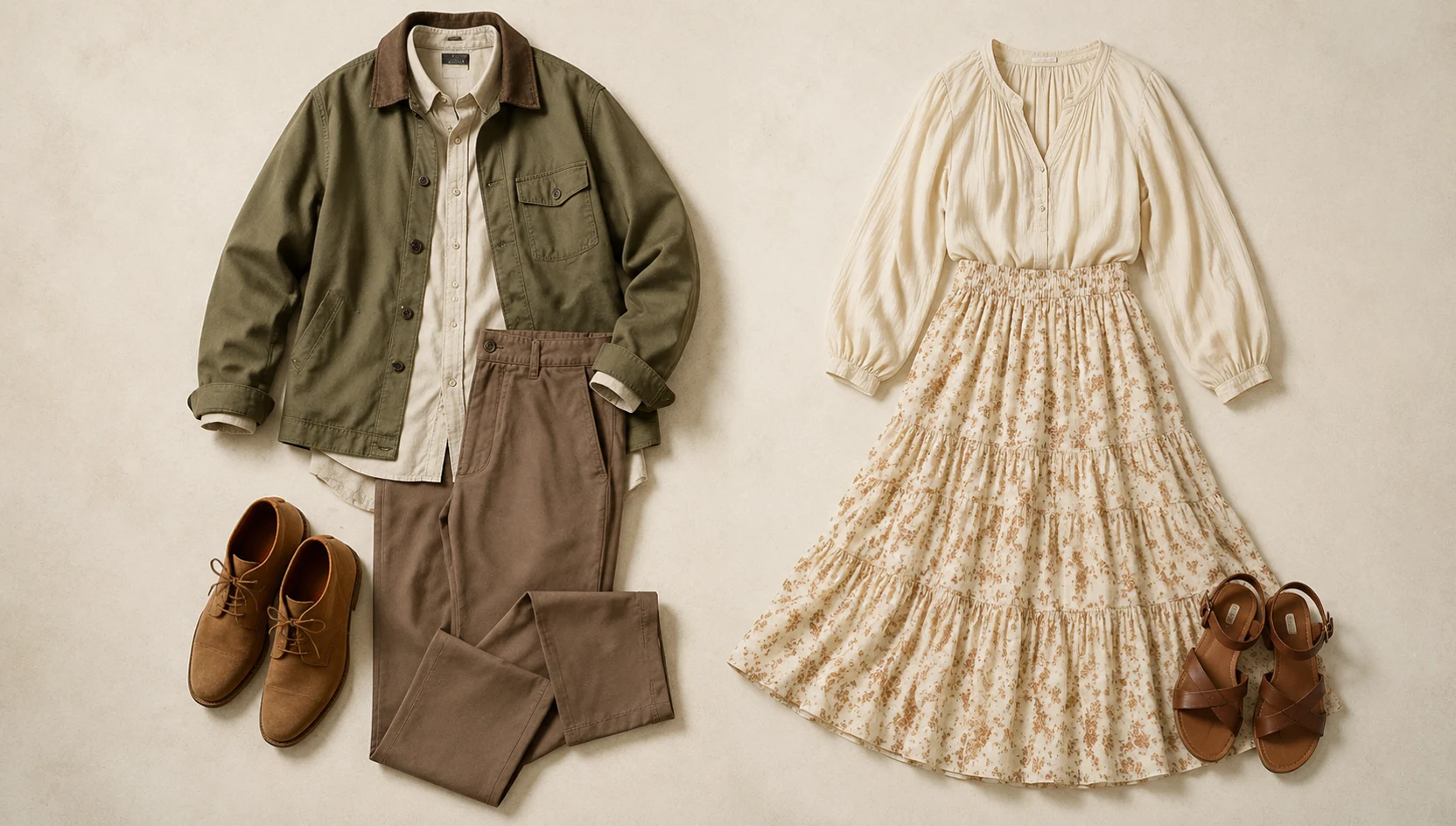 Outfit ideas for intimate whisper in bright spring light engagement photos