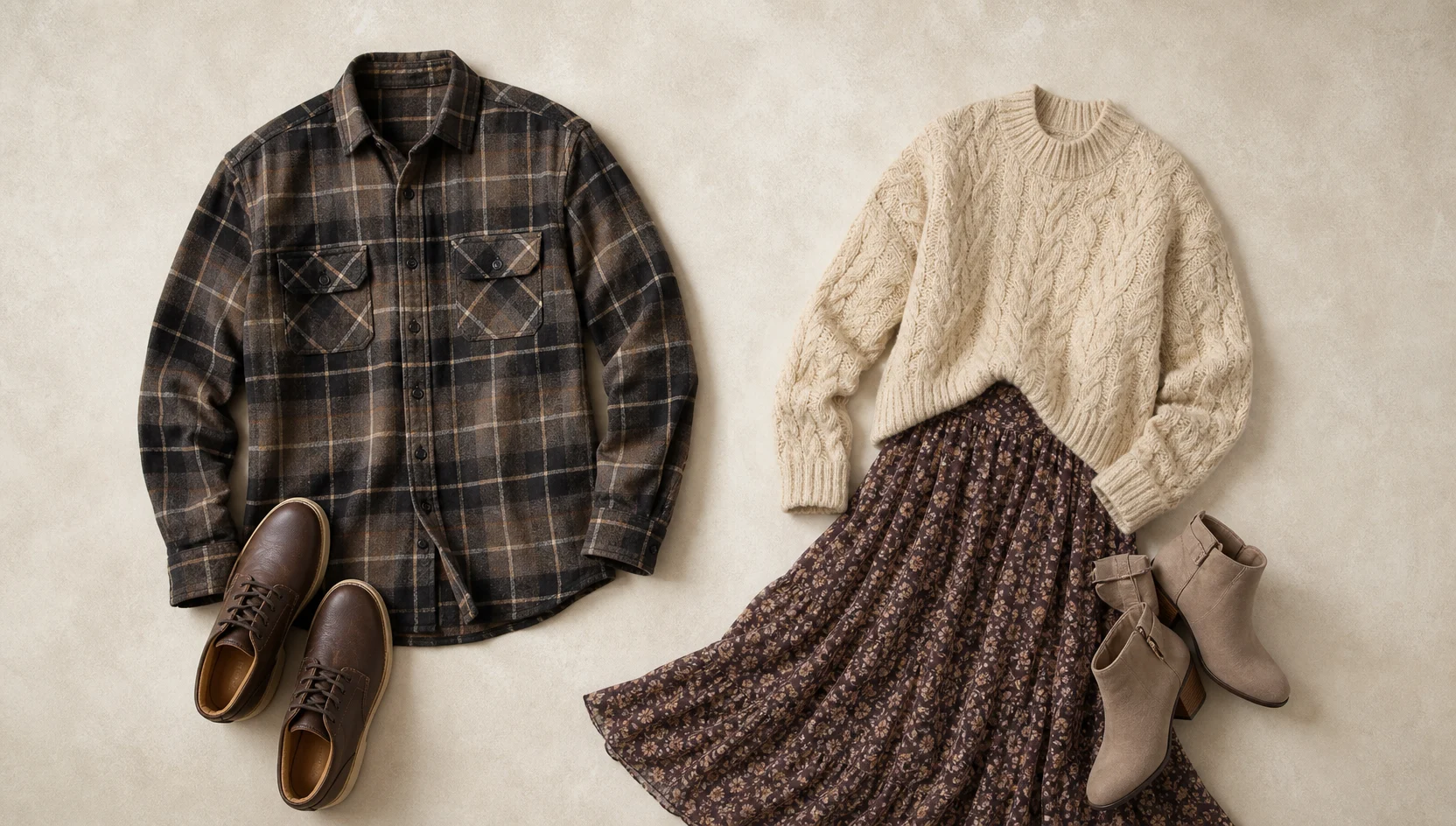 Outfit ideas for whisper in ear under blue-hour trees engagement photos