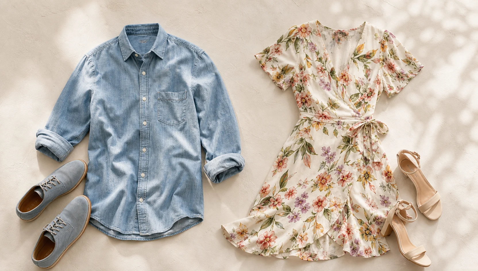 Outfit ideas for whispered words under canopy shade engagement photos