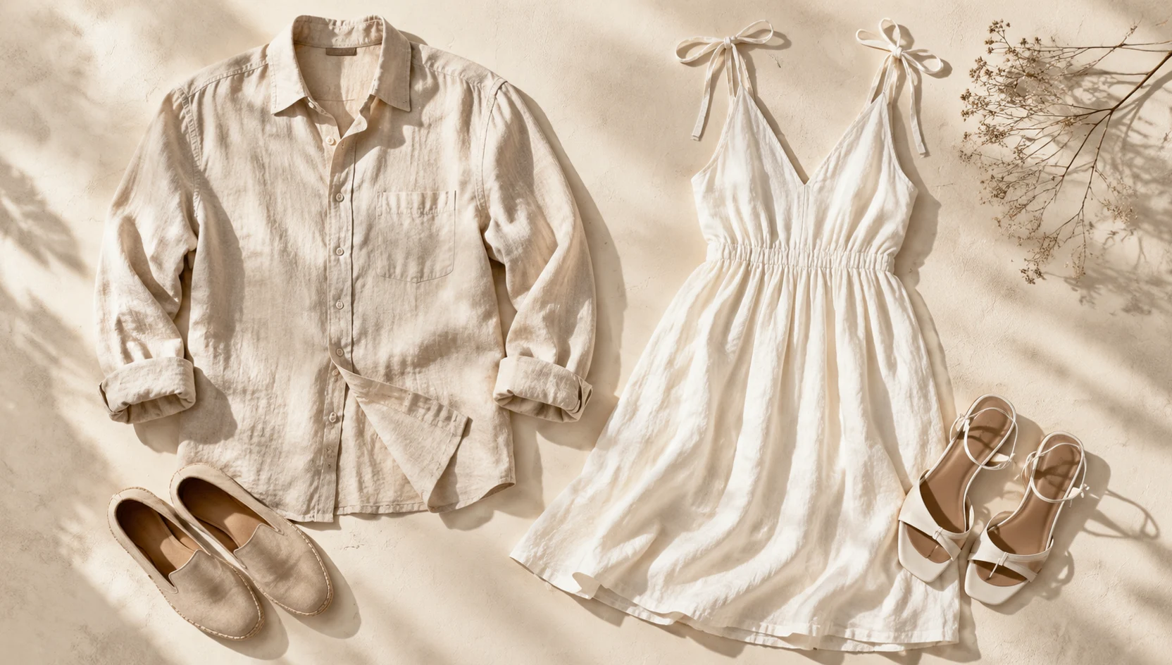 Outfit ideas for intimate whisper in dappled shade engagement photos