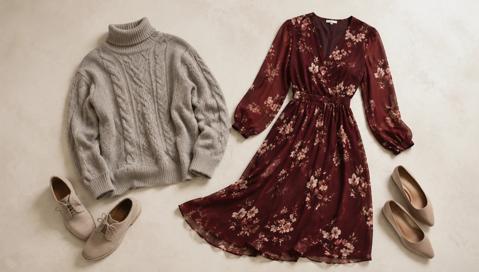 Outfit ideas for a whisper in the fog over the sea engagement photos