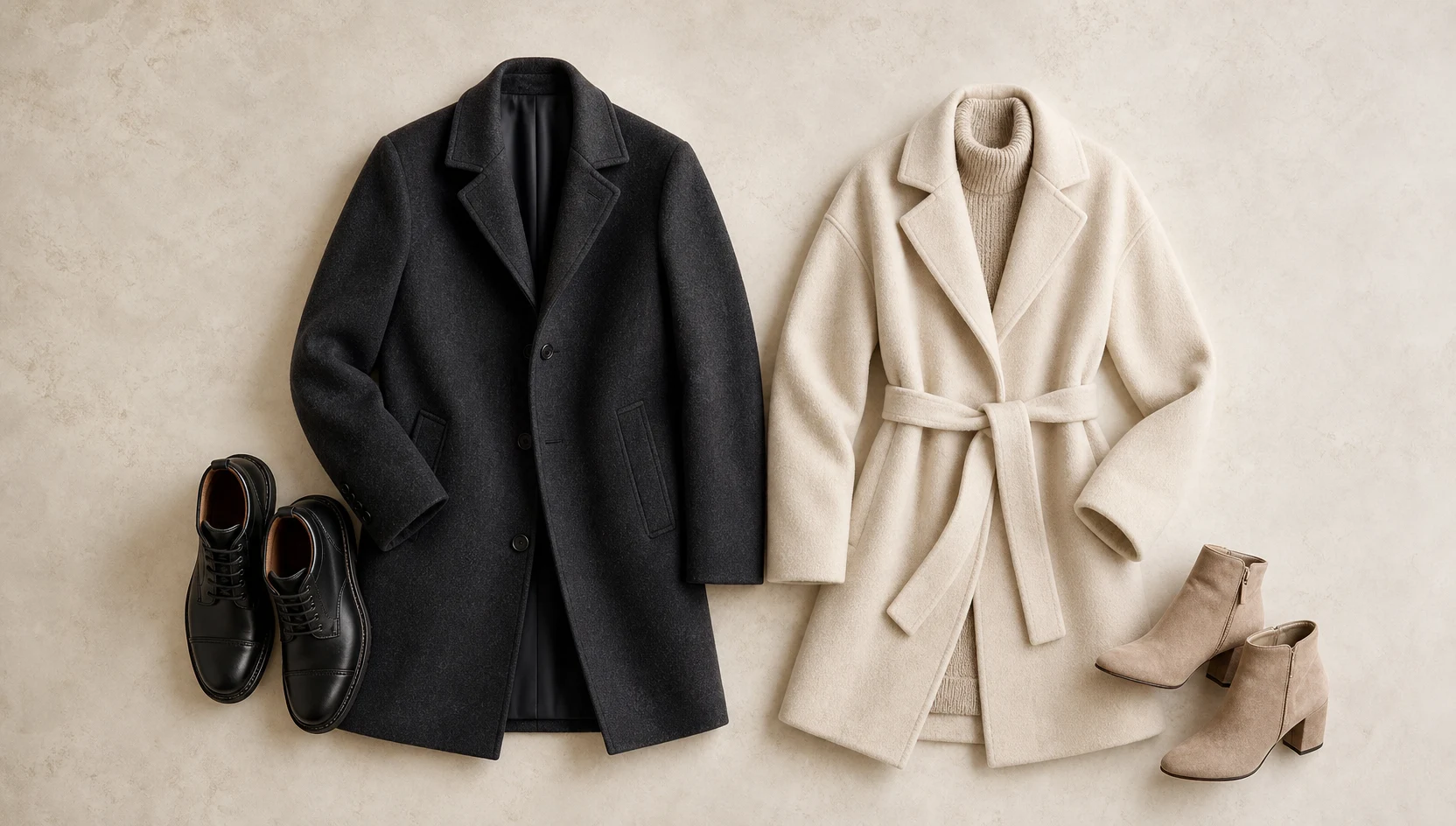 Outfit ideas for a secret whispered in golden snow engagement photos