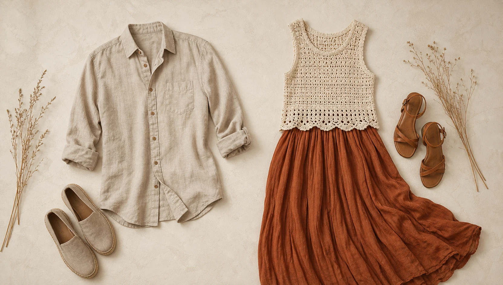 Outfit ideas for whispered words in bright spring light engagement photos