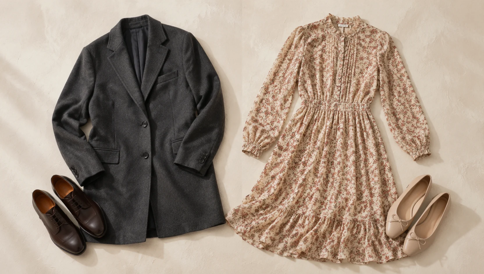 Outfit ideas for foggy pier whisper engagement photos