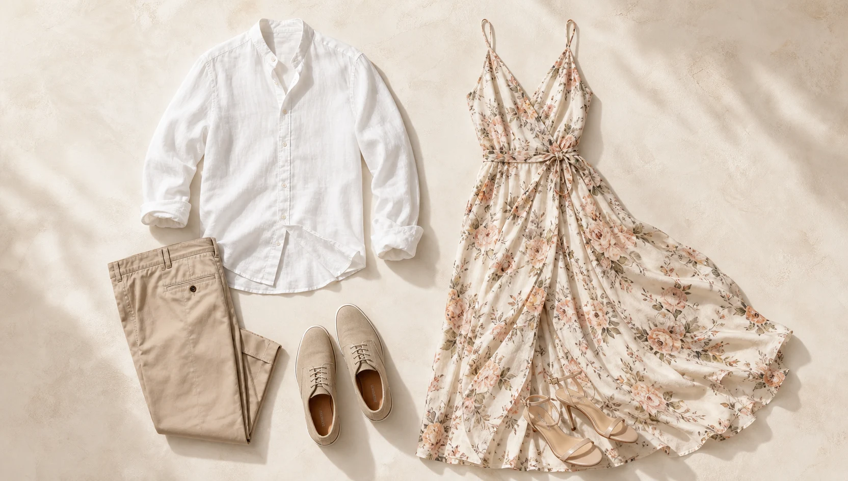 Outfit ideas for whisper in the shade of the crosswalk engagement photos