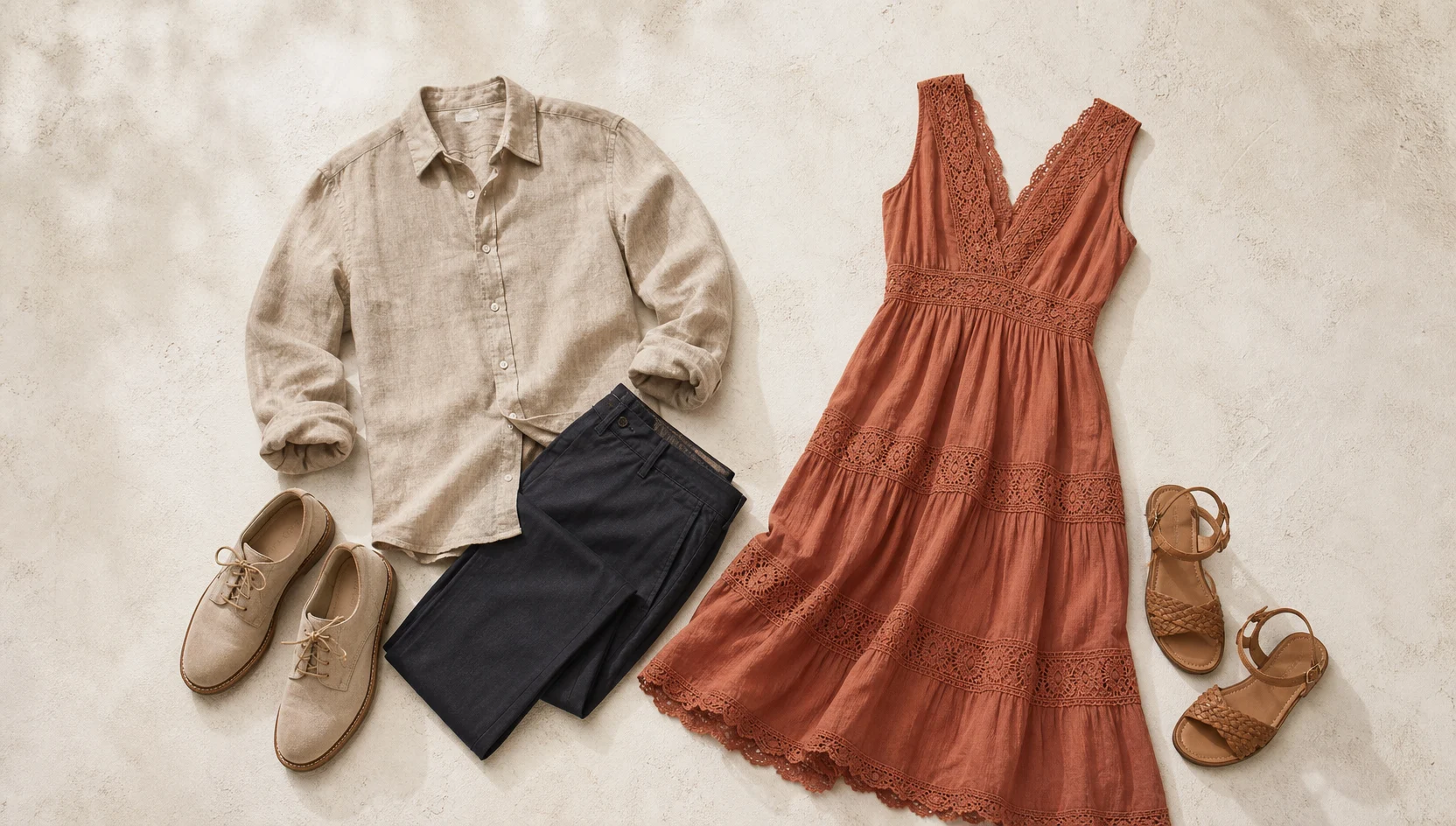 Outfit ideas for intimate whisper on a sunlit spring bench engagement photos