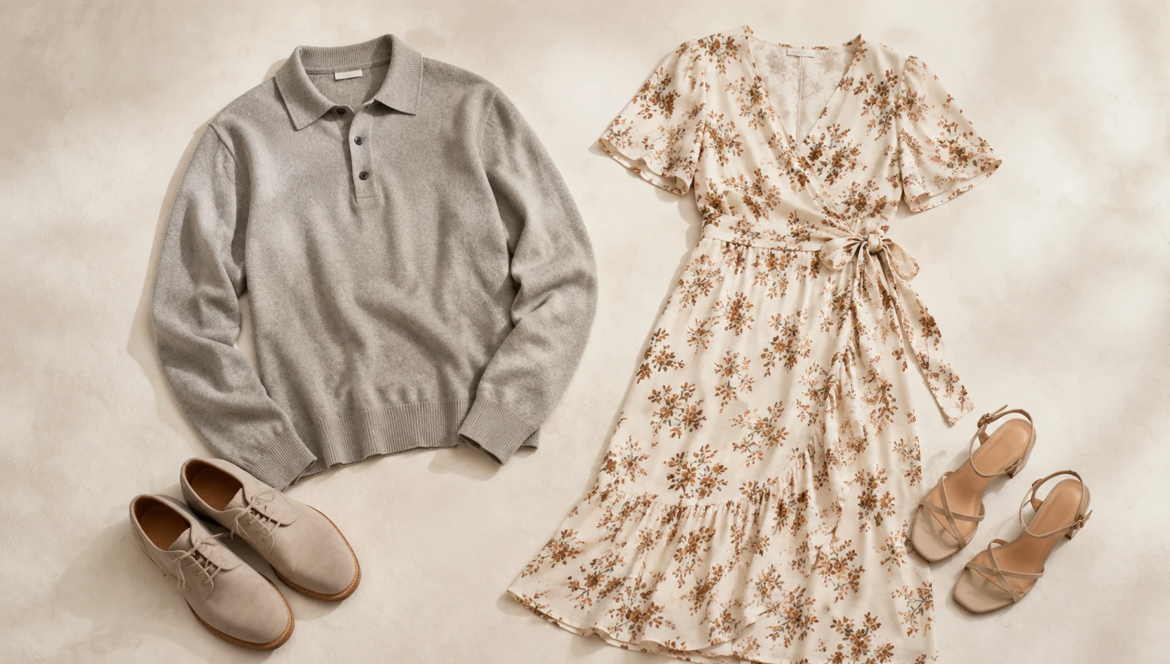 Outfit ideas for whispered secret on foggy cliffside engagement photos