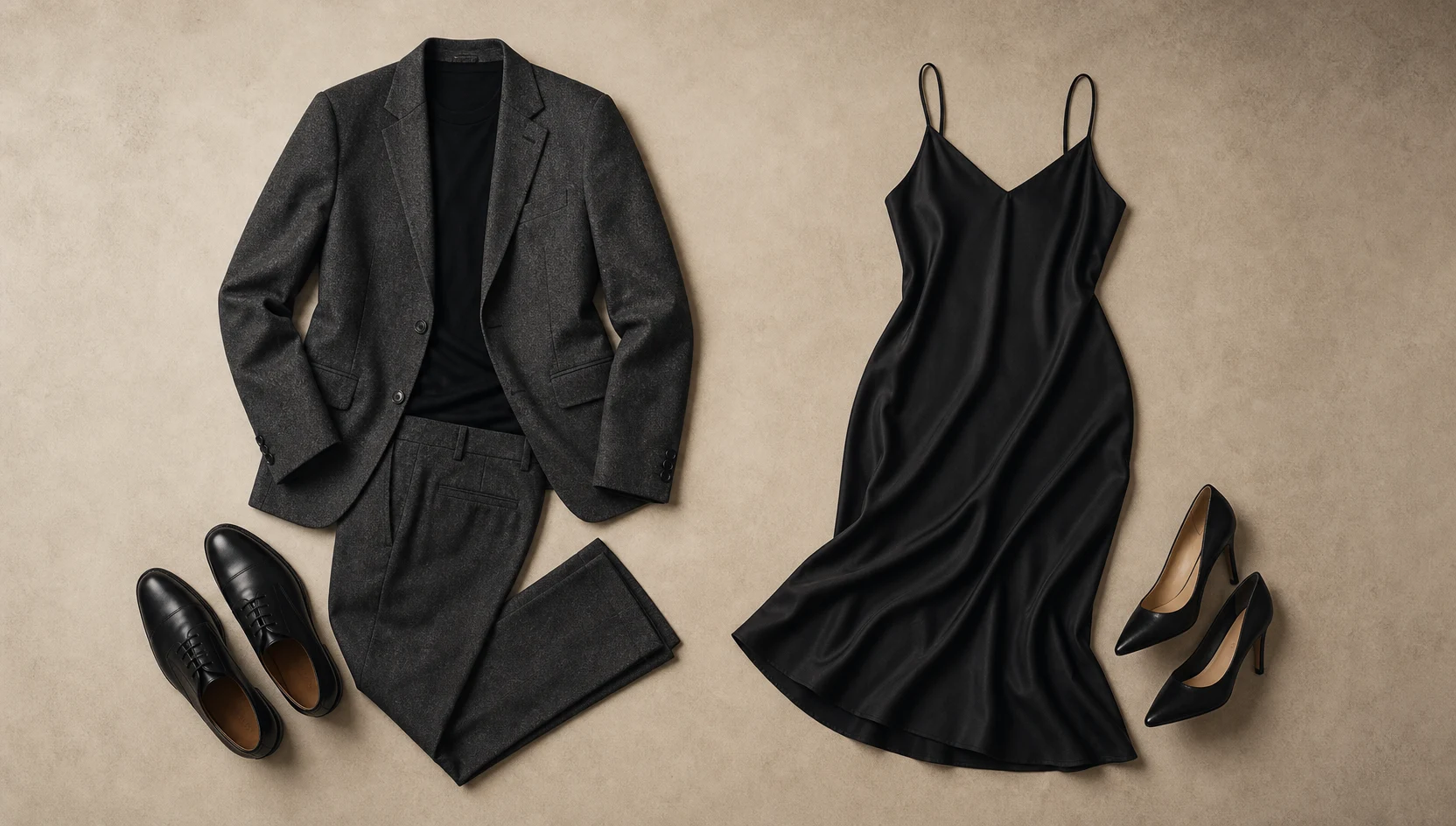 Outfit ideas for whispered secrets in dim gallery alcove engagement photos