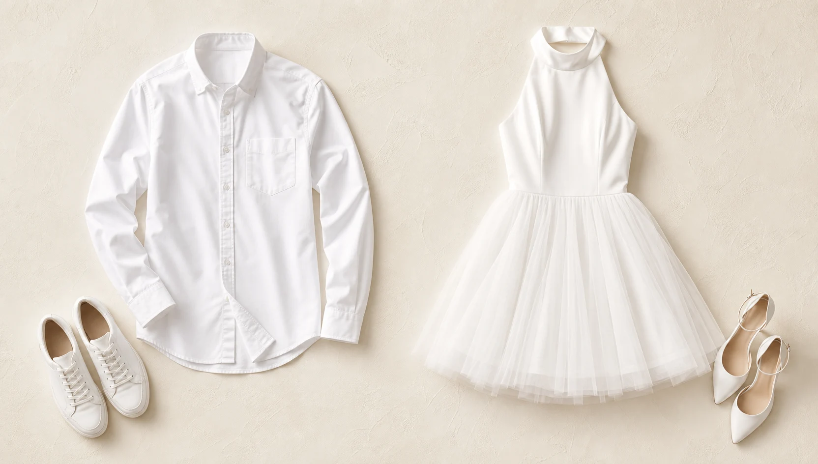 Outfit ideas for ring reveal in white dress on stone steps engagement photos