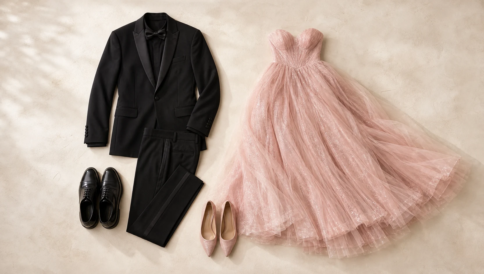 Outfit ideas for piggyback ride in a gown by sunlit window engagement photos